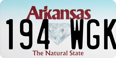 AR license plate 194WGK
