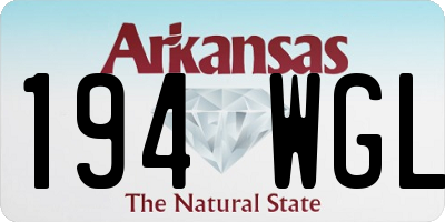 AR license plate 194WGL