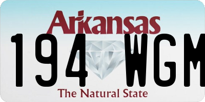 AR license plate 194WGM