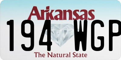 AR license plate 194WGP