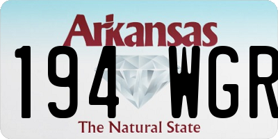 AR license plate 194WGR