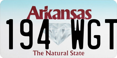 AR license plate 194WGT