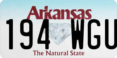 AR license plate 194WGU
