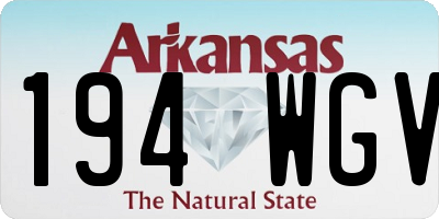 AR license plate 194WGV