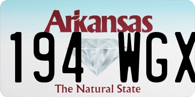 AR license plate 194WGX