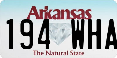 AR license plate 194WHA