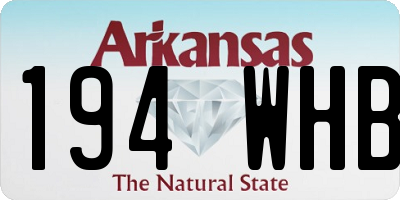 AR license plate 194WHB