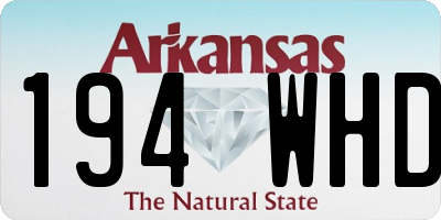 AR license plate 194WHD