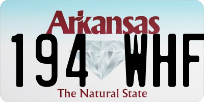 AR license plate 194WHF