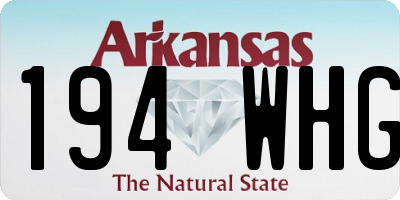 AR license plate 194WHG