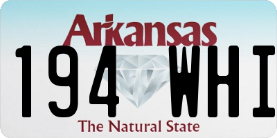 AR license plate 194WHI