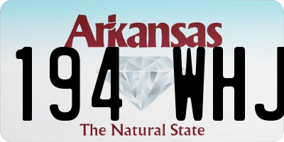 AR license plate 194WHJ