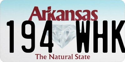 AR license plate 194WHK