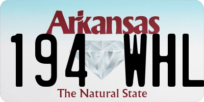 AR license plate 194WHL