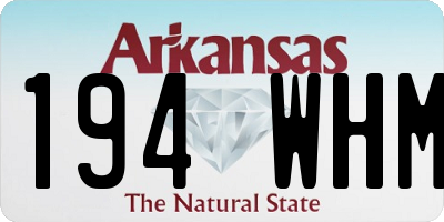 AR license plate 194WHM