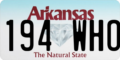 AR license plate 194WHO