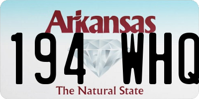 AR license plate 194WHQ