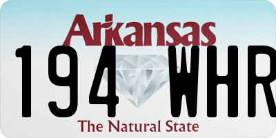 AR license plate 194WHR
