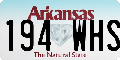 AR license plate 194WHS