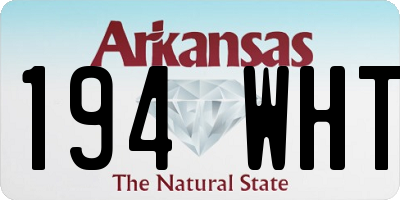 AR license plate 194WHT