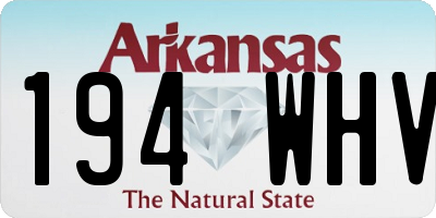 AR license plate 194WHV