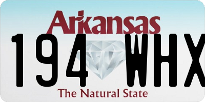 AR license plate 194WHX