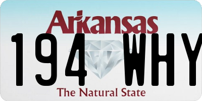 AR license plate 194WHY