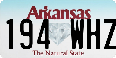 AR license plate 194WHZ