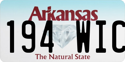 AR license plate 194WIC