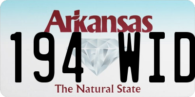 AR license plate 194WID