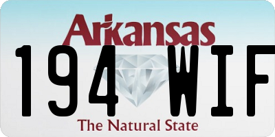 AR license plate 194WIF