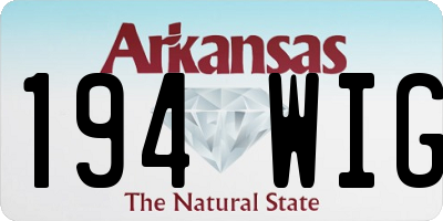 AR license plate 194WIG