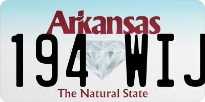 AR license plate 194WIJ