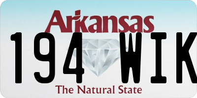 AR license plate 194WIK
