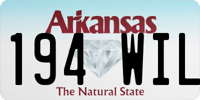 AR license plate 194WIL