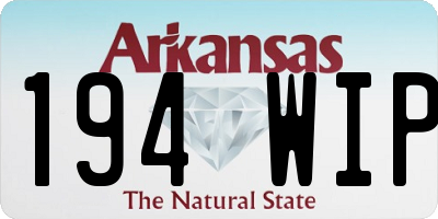 AR license plate 194WIP