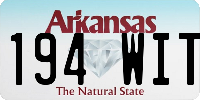 AR license plate 194WIT