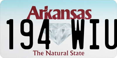 AR license plate 194WIU