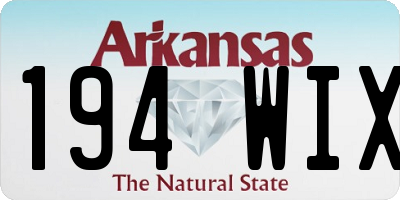 AR license plate 194WIX