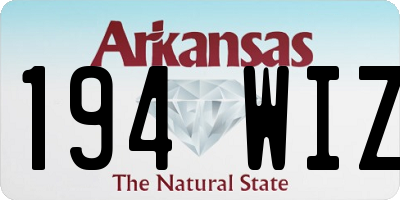 AR license plate 194WIZ
