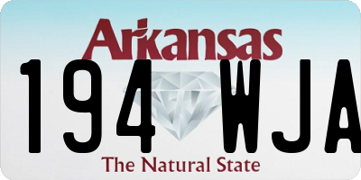 AR license plate 194WJA