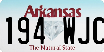 AR license plate 194WJC