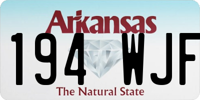 AR license plate 194WJF