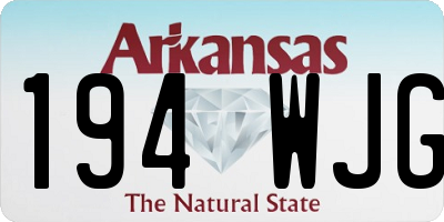 AR license plate 194WJG