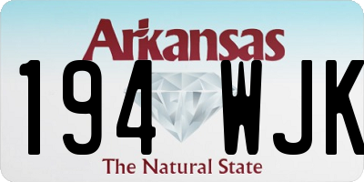 AR license plate 194WJK