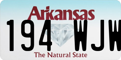 AR license plate 194WJW