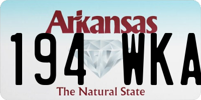 AR license plate 194WKA
