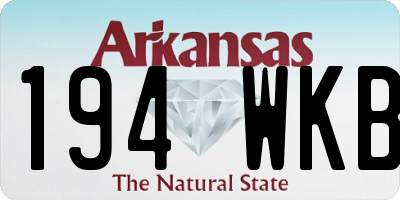AR license plate 194WKB