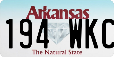AR license plate 194WKC