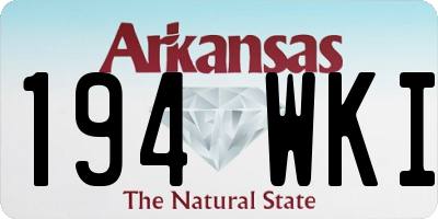 AR license plate 194WKI